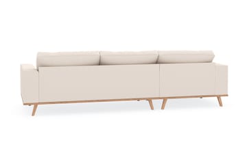 Copenhagen 4-seters Venstrevendt L-formet Divansofa i Manchester - Beige - Møbler - Sofaer - Sofaer med sjeselong - 4 seters sofa med divan