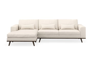 Copenhagen 4-seters Venstrevendt L-formet Divansofa i Manchester - Beige - Møbler - Sofaer - Sofaer med sjeselong - 4 seters sofa med divan