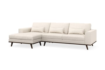 Copenhagen 4-seters Venstrevendt L-formet Divansofa i Manchester - Beige - Møbler - Sofaer - Sofaer med sjeselong - 4 seters sofa med divan