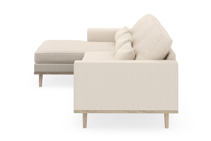 Copenhagen 4-seters Venstrevendt L-formet Divansofa i Manchester - Beige - Møbler - Sofaer - Sofaer med sjeselong - 4 seters sofa med divan