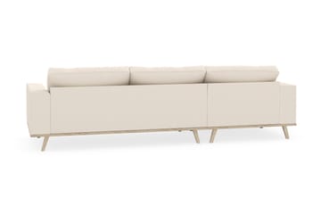 Copenhagen 4-seters Venstrevendt L-formet Divansofa i Manchester - Beige - Møbler - Sofaer - Sofaer med sjeselong - 4 seters sofa med divan