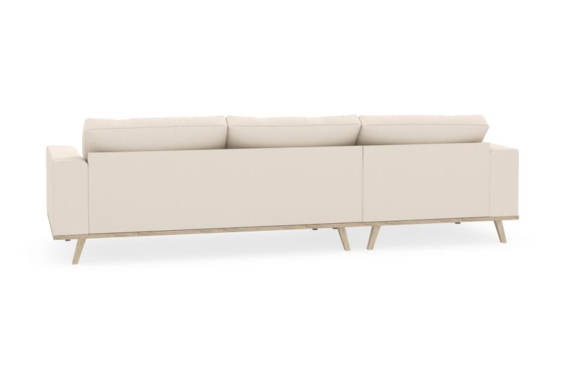 Copenhagen 4-seters Venstrevendt L-formet Divansofa i Manchester - Beige - Møbler - Sofaer - Sofaer med sjeselong - 4 seters sofa med divan