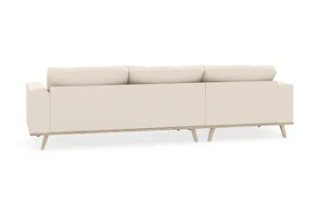 Copenhagen 4-seters Venstrevendt L-formet Divansofa i Manchester - Beige - Møbler - Sofaer - Sofaer med sjeselong - 4 seters sofa med divan