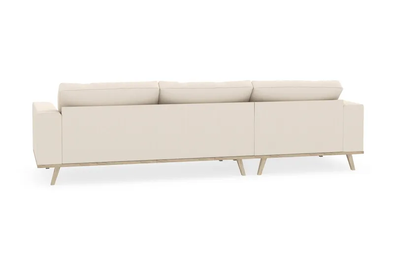 Copenhagen 4-seters Venstrevendt L-formet Divansofa i Manchester - Beige - Møbler - Sofaer - Sofaer med sjeselong - 4 seters sofa med divan