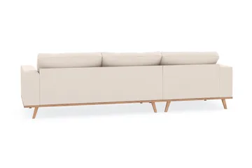 Copenhagen 4-seters Venstrevendt L-formet Divansofa i Manchester - Beige - Møbler - Sofaer - Sofaer med sjeselong - 4 seters sofa med divan