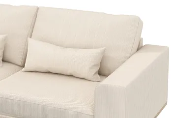 Copenhagen 4-seters Venstrevendt L-formet Divansofa i Manchester - Beige - Møbler - Sofaer - Sofaer med sjeselong - 4 seters sofa med divan