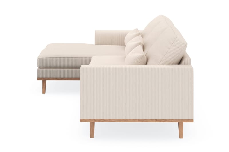 Copenhagen 4-seters Venstrevendt L-formet Divansofa i Manchester - Beige - Møbler - Sofaer - Sofaer med sjeselong - 4 seters sofa med divan