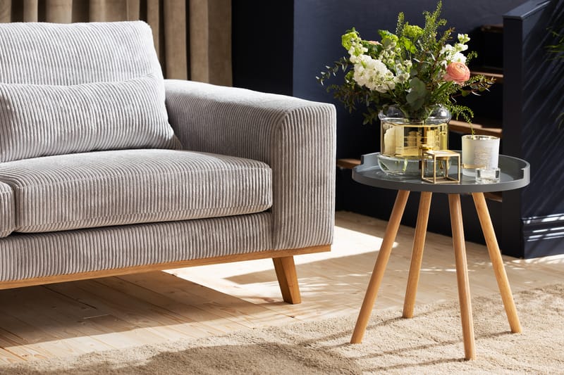 Copenhagen 4-seters Venstrevendt L-formet Divansofa i Manchester - Lys grå - Møbler - Sofaer - Sofaer med sjeselong - 4 seters sofa med divan