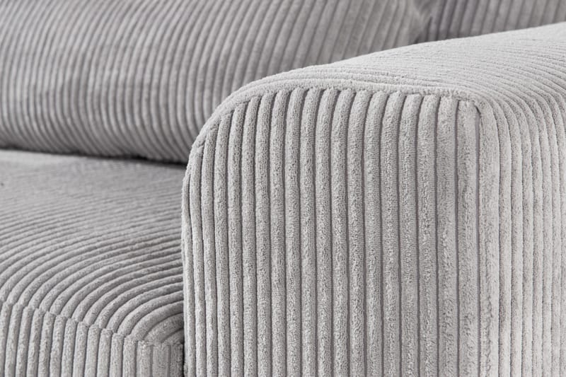 Copenhagen 4-seters Venstrevendt L-formet Divansofa i Manchester - Lys grå - Møbler - Sofaer - Sofaer med sjeselong - 4 seters sofa med divan