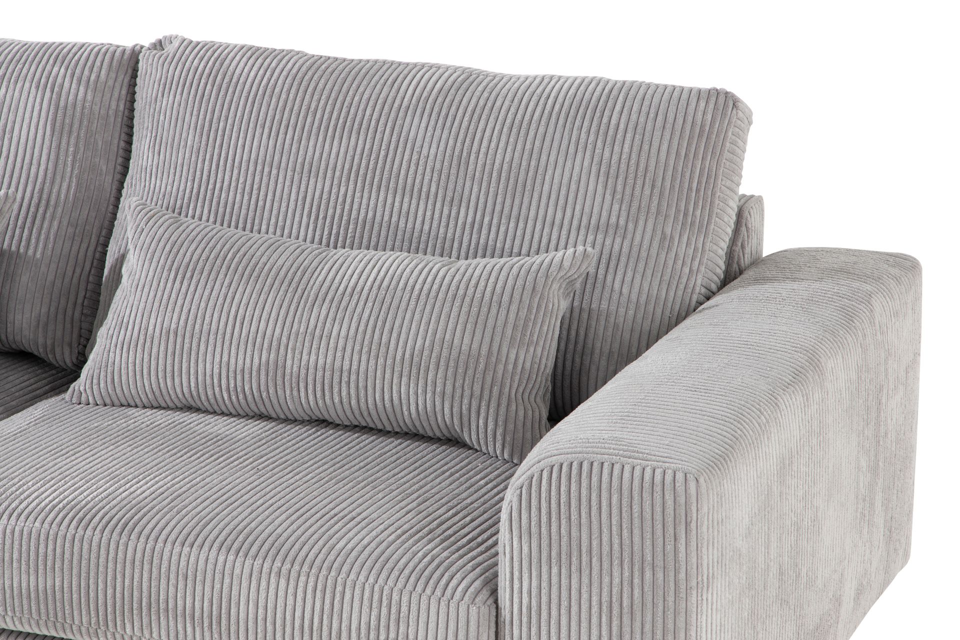 Copenhagen 4-seters Venstrevendt L-formet Divansofa i Manchester - Lys grå - Møbler - Sofaer - Sofaer med sjeselong - 4 seters sofa med divan