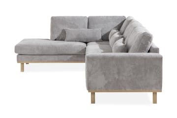 Copenhagen 4-seters Venstrevendt L-formet Divansofa i Manchester - Lys grå - Møbler - Sofaer - Sofaer med sjeselong - 4 seters sofa med divan