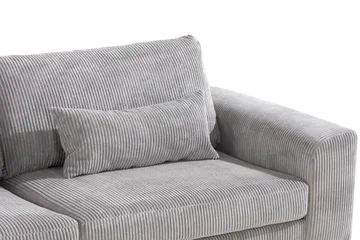 Copenhagen 4-seters Venstrevendt L-formet Divansofa i Manchester - Lys grå - Møbler - Sofaer - Sofaer med sjeselong - 4 seters sofa med divan