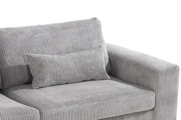 Copenhagen 4-seters Venstrevendt L-formet Divansofa i Manchester - Lys grå - Møbler - Sofaer - Sofaer med sjeselong - 4 seters sofa med divan