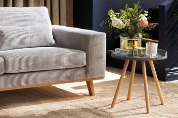 Copenhagen 4-seters Venstrevendt L-formet Divansofa i Manchester - Lys grå - Møbler - Sofaer - Sofaer med sjeselong - 4 seters sofa med divan