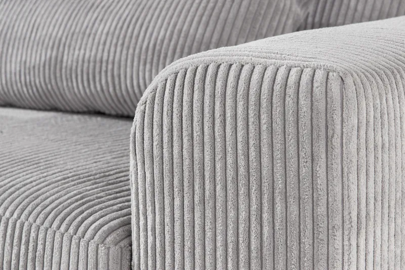 Copenhagen 4-seters Venstrevendt L-formet Divansofa i Manchester - Lys grå - Møbler - Sofaer - Sofaer med sjeselong - 4 seters sofa med divan