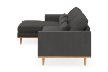 Copenhagen 4-seters Venstrevendt L-formet Divansofa i Manchester - Mørk grå - Møbler - Sofaer - Sofaer med sjeselong - 4 seters sofa med divan