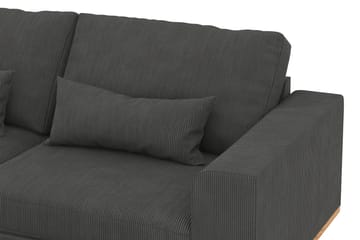 Copenhagen 4-seters Venstrevendt L-formet Divansofa i Manchester - Mørk grå - Møbler - Sofaer - Sofaer med sjeselong - 4 seters sofa med divan