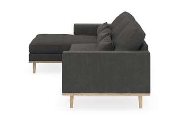 Copenhagen 4-seters Venstrevendt L-formet Divansofa i Manchester - Mørk grå - Møbler - Sofaer - Sofaer med sjeselong - 4 seters sofa med divan