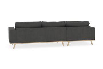 Copenhagen 4-seters Venstrevendt L-formet Divansofa i Manchester - Mørk grå - Møbler - Sofaer - Sofaer med sjeselong - 4 seters sofa med divan