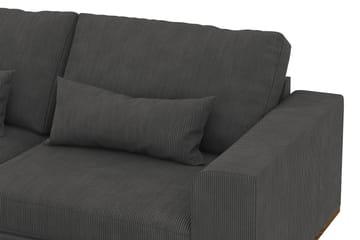 Copenhagen 4-seters Venstrevendt L-formet Divansofa i Manchester - Mørk grå - Møbler - Sofaer - Sofaer med sjeselong - 4 seters sofa med divan