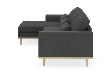 Copenhagen 4-seters Venstrevendt L-formet Divansofa i Manchester - Mørk grå - Møbler - Sofaer - Sofaer med sjeselong - 4 seters sofa med divan