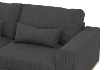 Copenhagen 4-seters Venstrevendt L-formet Divansofa i Manchester - Mørk grå - Møbler - Sofaer - Sofaer med sjeselong - 4 seters sofa med divan