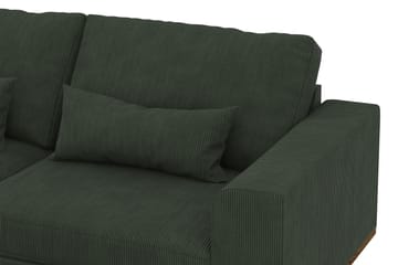 Copenhagen 4-seters Venstrevendt L-formet Divansofa i Manchester - Mørk grønn - Møbler - Sofaer - Sofaer med sjeselong - 4 seters sofa med divan
