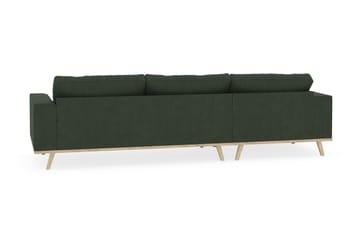 Copenhagen 4-seters Venstrevendt L-formet Divansofa i Manchester - Mørk grønn - Møbler - Sofaer - Sofaer med sjeselong - 4 seters sofa med divan