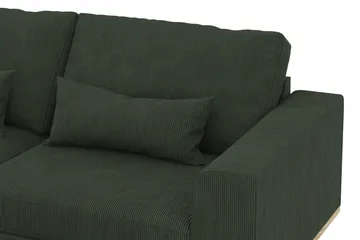 Copenhagen 4-seters Venstrevendt L-formet Divansofa i Manchester - Mørk grønn - Møbler - Sofaer - Sofaer med sjeselong - 4 seters sofa med divan