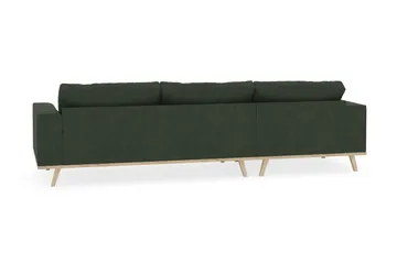 Copenhagen 4-seters Venstrevendt L-formet Divansofa i Manchester - Mørk grønn - Møbler - Sofaer - Sofaer med sjeselong - 4 seters sofa med divan
