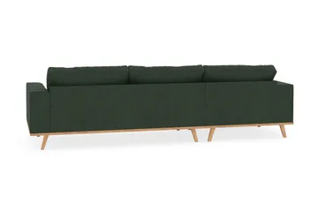 Copenhagen 4-seters Venstrevendt L-formet Divansofa i Manchester - Mørk grønn - Møbler - Sofaer - Sofaer med sjeselong - 4 seters sofa med divan