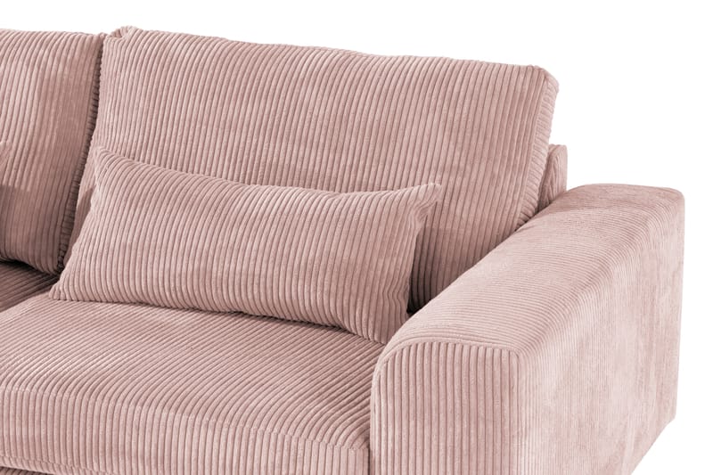 Copenhagen 4-seters Venstrevendt L-formet Divansofa i Manchester - Rosa - Møbler - Sofaer - Sofaer med sjeselong - 4 seters sofa med divan