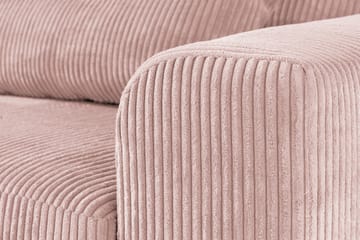 Copenhagen 4-seters Venstrevendt L-formet Divansofa i Manchester - Rosa - Møbler - Sofaer - Sofaer med sjeselong - 4 seters sofa med divan