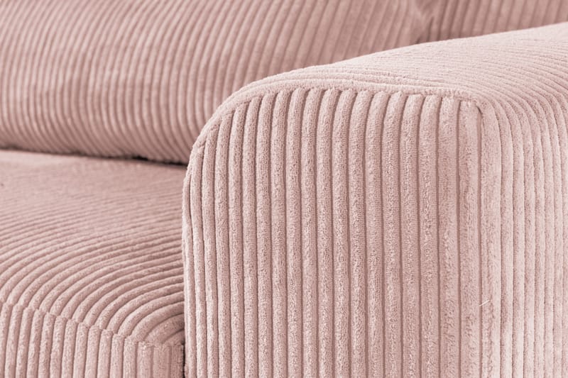 Copenhagen 4-seters Venstrevendt L-formet Divansofa i Manchester - Rosa - Møbler - Sofaer - Sofaer med sjeselong - 4 seters sofa med divan