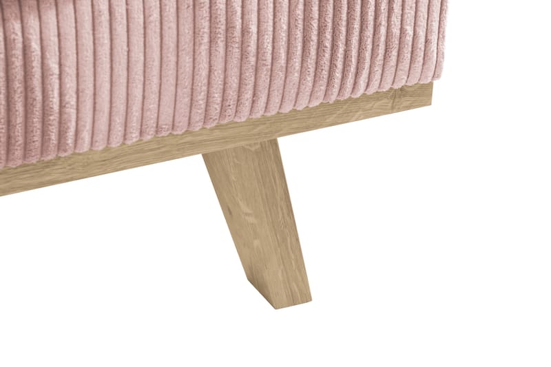 Copenhagen 4-seters Venstrevendt L-formet Divansofa i Manchester - Rosa - Møbler - Sofaer - Sofaer med sjeselong - 4 seters sofa med divan