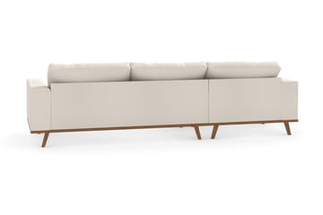 Copenhagen 4-seters Venstrevendt L-formet Divansofa i Stoff - Beige - Møbler - Sofaer - Sofaer med sjeselong - 4 seters sofa med divan