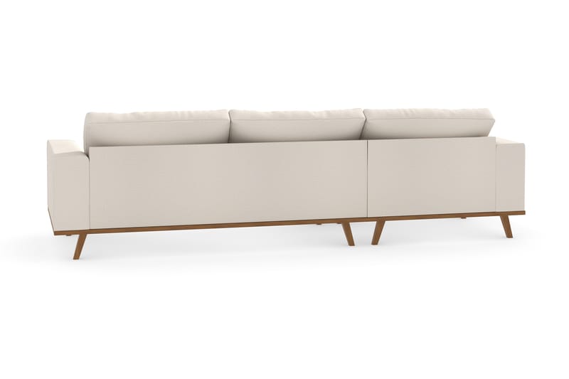 Copenhagen 4-seters Venstrevendt L-formet Divansofa i Stoff - Beige - Møbler - Sofaer - Sofaer med sjeselong - 4 seters sofa med divan