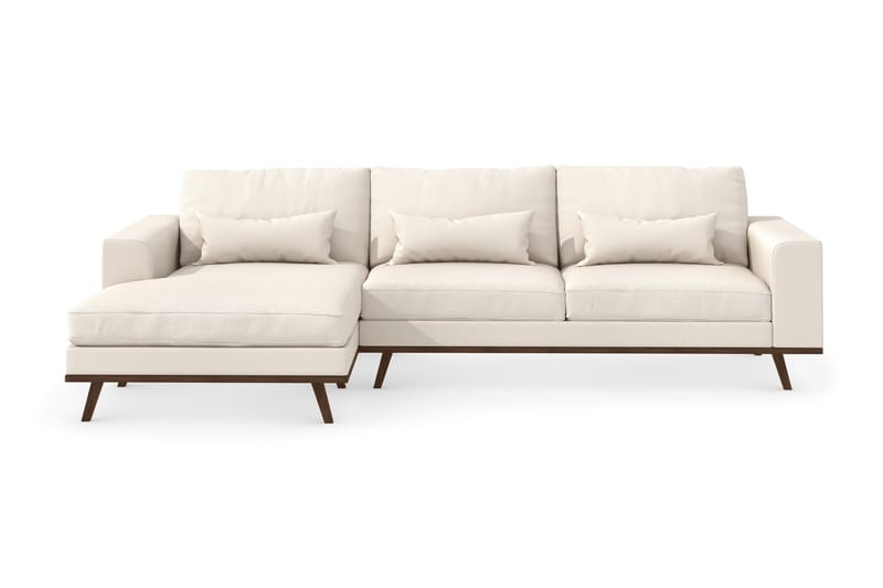 Copenhagen 4-seters Venstrevendt L-formet Divansofa i Stoff - Beige - Møbler - Sofaer - Sofaer med sjeselong - 4 seters sofa med divan