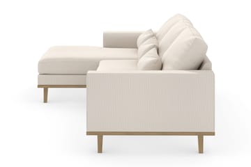 Copenhagen 4-seters Venstrevendt L-formet Divansofa i Stoff - Beige - Møbler - Sofaer - Sofaer med sjeselong - 4 seters sofa med divan
