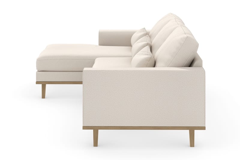 Copenhagen 4-seters Venstrevendt L-formet Divansofa i Stoff - Beige - Møbler - Sofaer - Sofaer med sjeselong - 4 seters sofa med divan