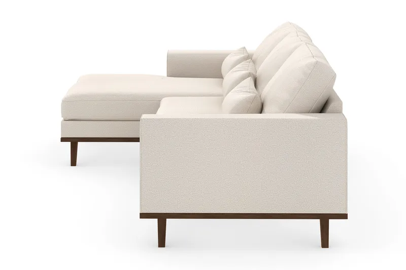 Copenhagen 4-seters Venstrevendt L-formet Divansofa i Stoff - Beige - Møbler - Sofaer - Sofaer med sjeselong - 4 seters sofa med divan