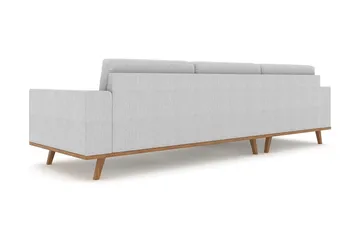 Copenhagen 4-seters Venstrevendt L-formet Divansofa i Stoff - Grå - Møbler - Sofaer - Sofaer med sjeselong - 4 seters sofa med divan