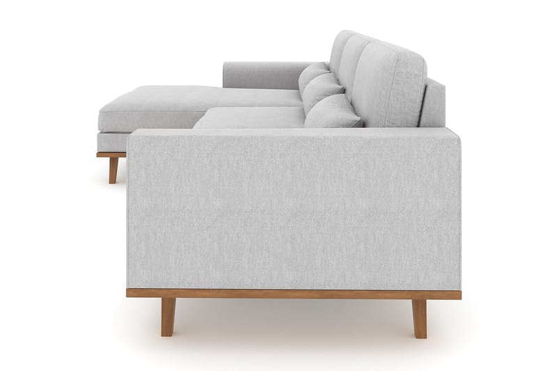 Copenhagen 4-seters Venstrevendt L-formet Divansofa i Stoff - Grå - Møbler - Sofaer - Sofaer med sjeselong - 4 seters sofa med divan