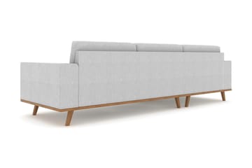 Copenhagen 4-seters Venstrevendt L-formet Divansofa i Stoff - Grå - Møbler - Sofaer - Sofaer med sjeselong - 4 seters sofa med divan