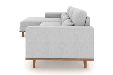 Copenhagen 4-seters Venstrevendt L-formet Divansofa i Stoff - Grå - Møbler - Sofaer - Sofaer med sjeselong - 4 seters sofa med divan