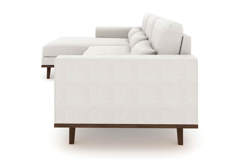 Copenhagen 4-seters Venstrevendt L-formet Divansofa i Stoff - Lys grå - Møbler - Sofaer - Sofaer med sjeselong - 4 seters sofa med divan