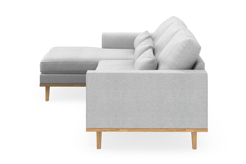 Copenhagen 4-seters Venstrevendt L-formet Divansofa i Stoff - Lys grå - Møbler - Sofaer - Sofaer med sjeselong - 4 seters sofa med divan