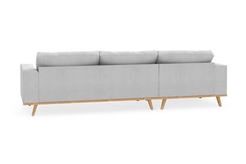 Copenhagen 4-seters Venstrevendt L-formet Divansofa i Stoff - Lys grå - Møbler - Sofaer - Sofaer med sjeselong - 4 seters sofa med divan