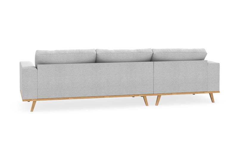 Copenhagen 4-seters Venstrevendt L-formet Divansofa i Stoff - Lys grå - Møbler - Sofaer - Sofaer med sjeselong - 4 seters sofa med divan
