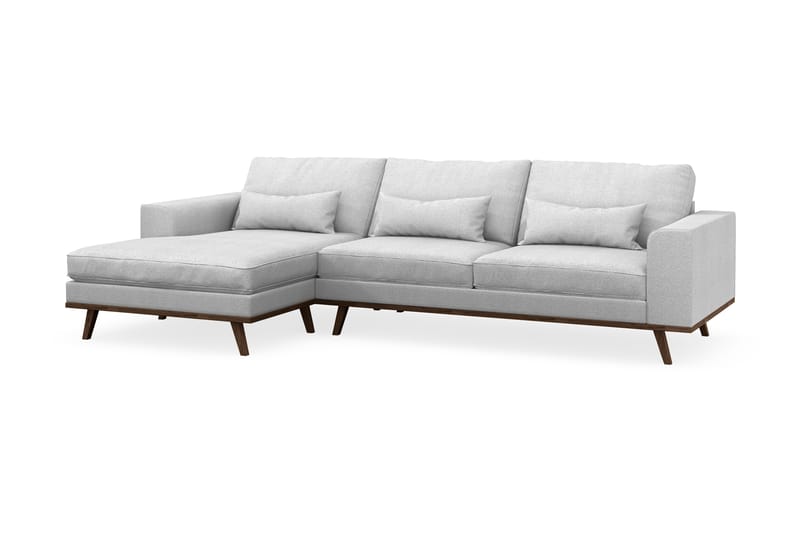 Copenhagen 4-seters Venstrevendt L-formet Divansofa i Stoff - Lys grå - Møbler - Sofaer - Sofaer med sjeselong - 4 seters sofa med divan